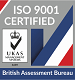 ISO 9001 certification badge for SteelTech quality management