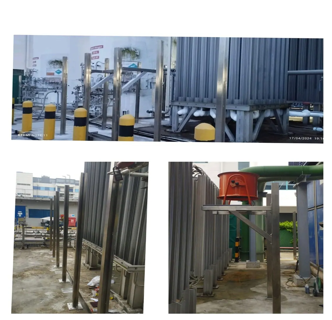 Industrial utility steel works and site fabrication